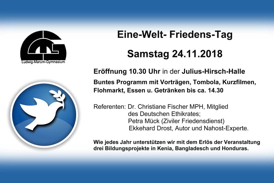 Eine-Welt-Friedens-Tag am LMG 2018